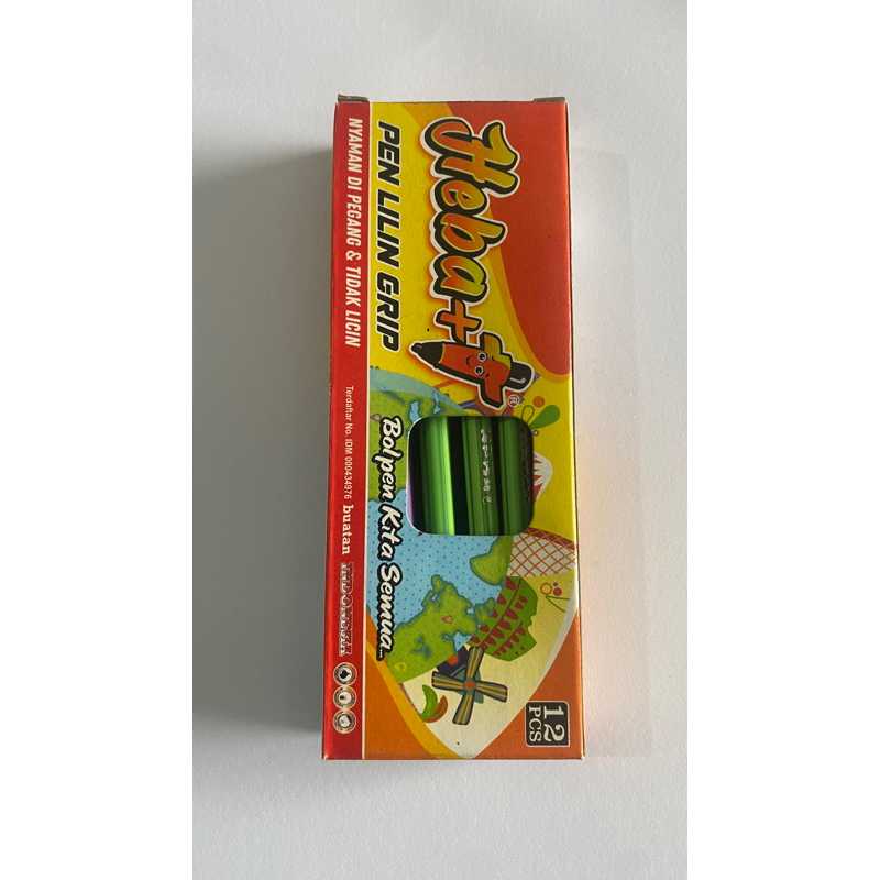 

Pulpen Lilin grip HEBAT 1box isi 12pcs warna hitam