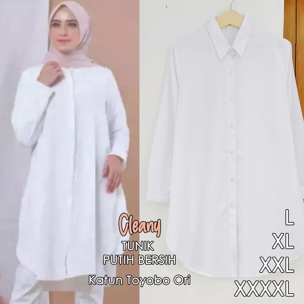 Special Pr Baju Wanita Putih Bersih Tunik Putih Baju Kerja Formal