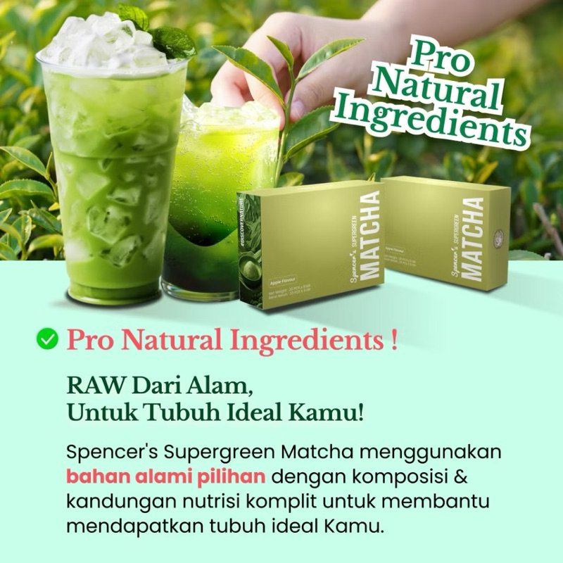 

Ecer 1 Sachet Spencer’s Matcha Supergreen Detox Pelangsing Diet Burn Pembakar Lemak Tubuh