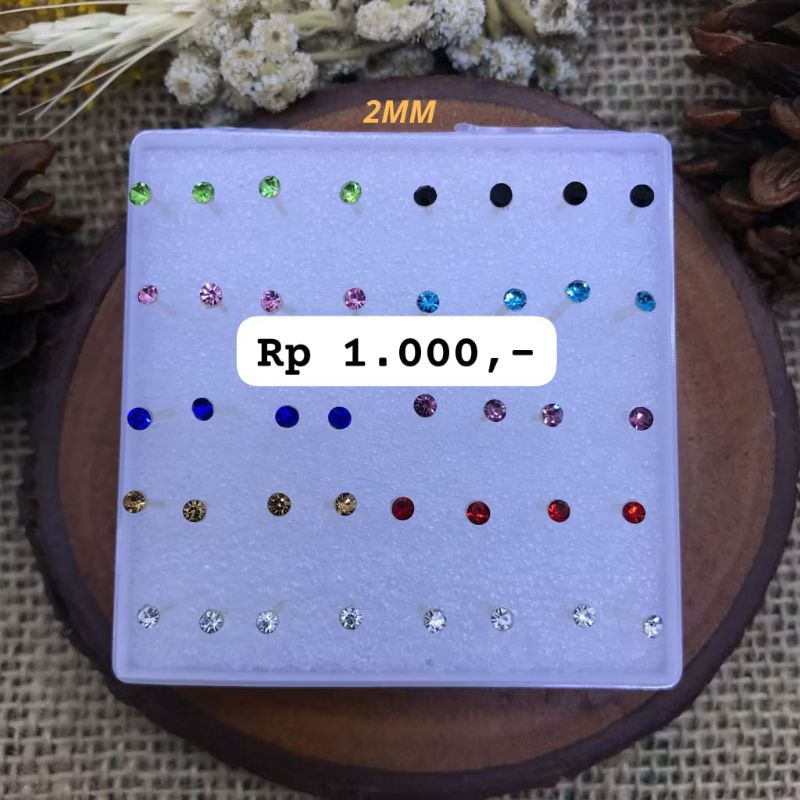 Anting Tindik Plastik Mini 1pasang