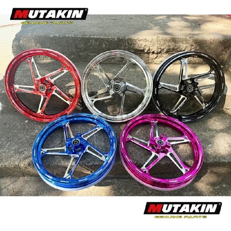 Velg mutakin j501 cnc ring 14 mio sporty,smile,soul,nouvo,mio j,fino 115,fino karbu.