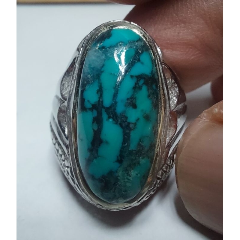 PIRUS HUBEI XINJIANG BIRU TOSCA KEHIJAUAN EST DIM 21x10x7 RING 8