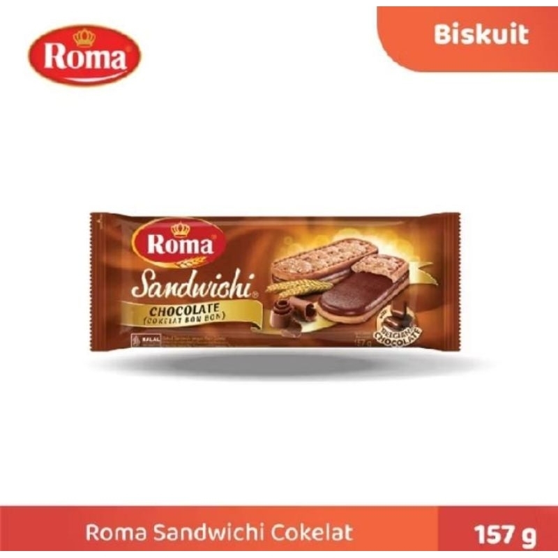 

Roma Sandwich Cokelat & Peanut 157 gram