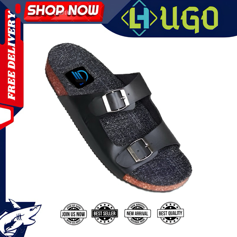HUGO Sandal Slide Pria - Regional Slop Slipers Kayuza - Dyren Series