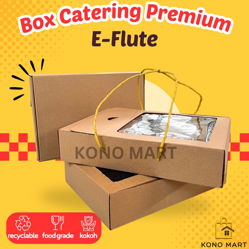 

Box Catering Premium Eflute Window + Tali / Box Nasi Tebal / Kardus Nasi Window Sekat Kue Cake Botol Souvenir / Box Catering R10k R10b Sekat Window Premium / Kardus Nasi Sekat Jajan Window / Kardus Hampers Hadiah / Rice Box Mewah / Box Nasi Hajatan