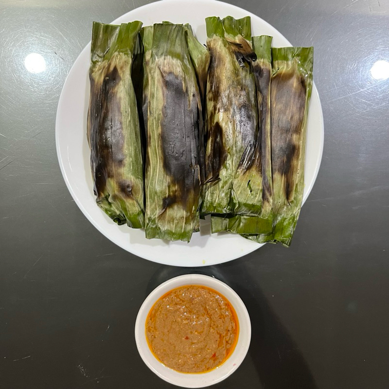 

Otak otak Daun Beku bumbu kacang