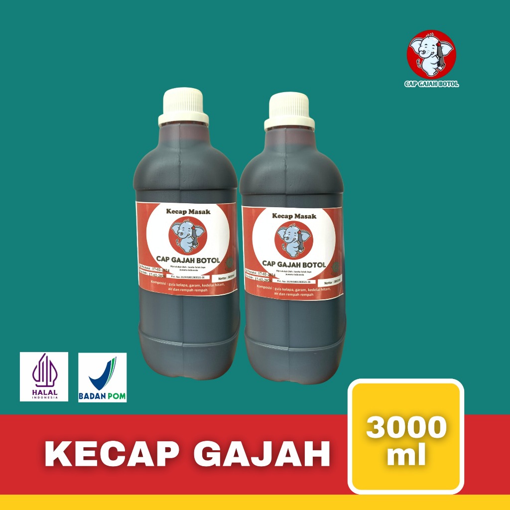 

Kecap Gajah Botol 3000ML Selok Jaya
