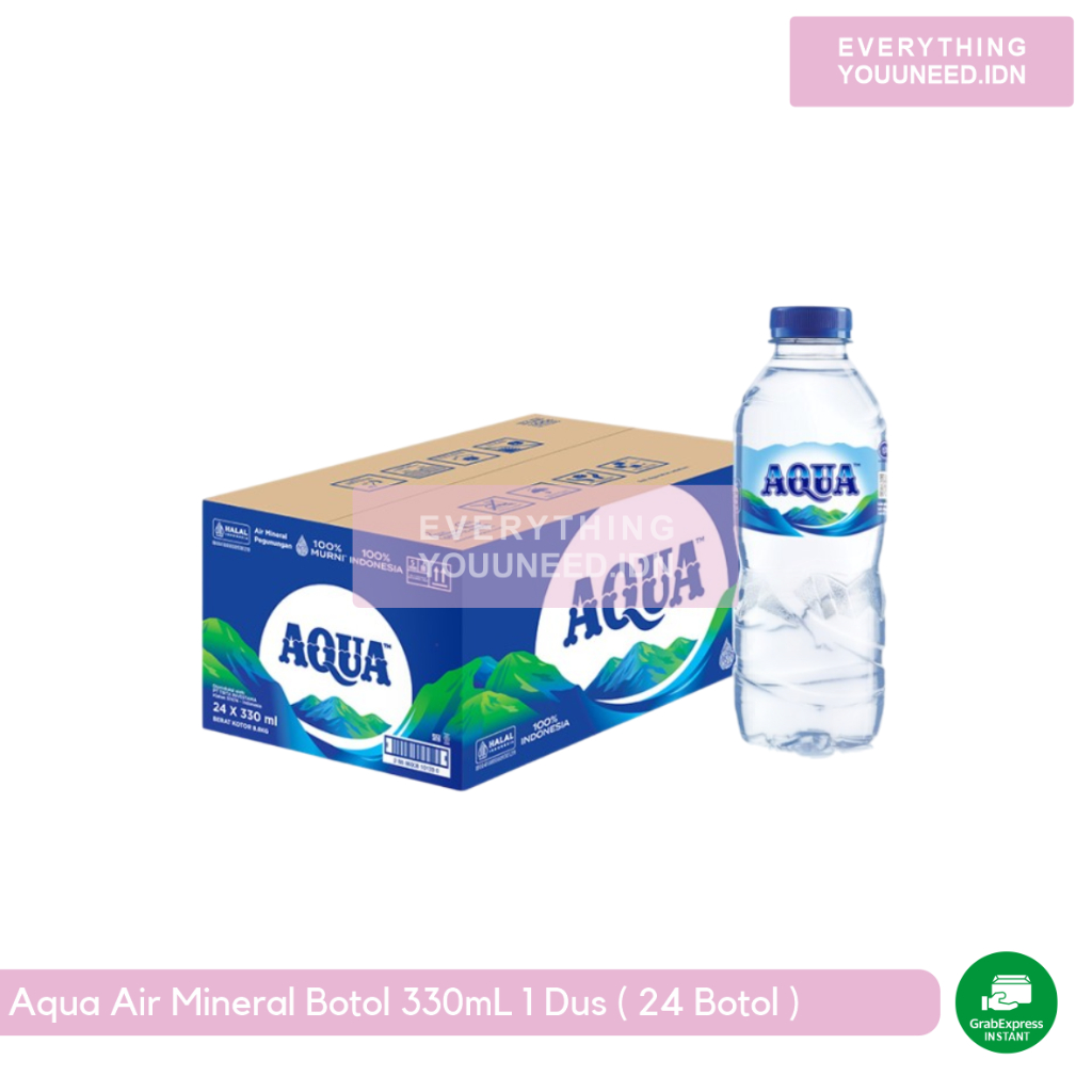 

AQUA Air Mineral 330ml x 24 botol (1 box)