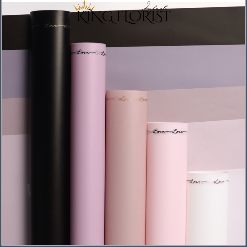 

Flower Wrapping Cellophane Paper LINE LOVE Kertas Bunga Buket Murah 6040