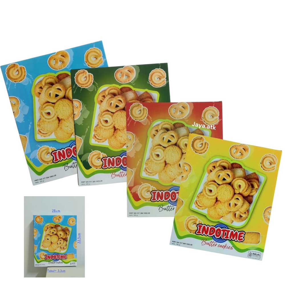 

BISKUIT BUTTER COOKIES INDOTIME 280 GRAM COOKIES KUKIS KERING SNACK LEBARAN