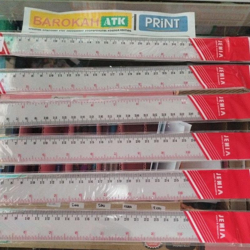 

#barokahatk PENGGARIS 30CM MURAH TEBAL KAKU TRANSPARAN | JENIA | 458007