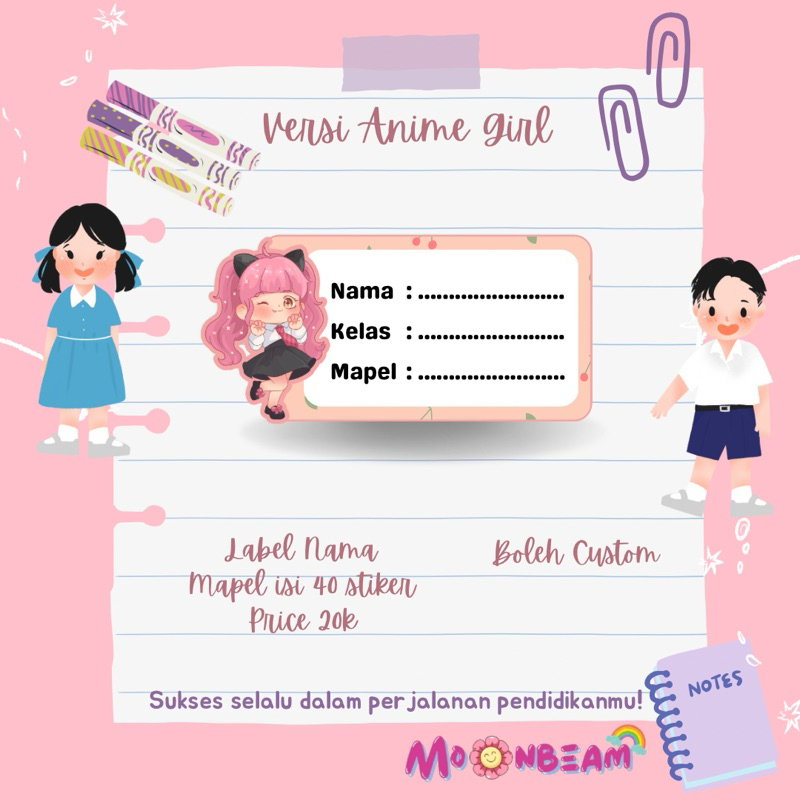 

Stiker Label Nama Mapel Edisi Anime