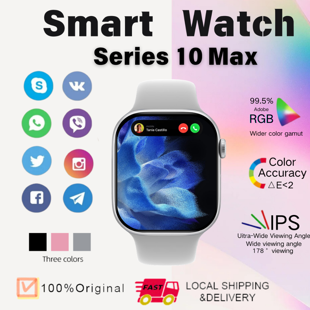 Jam Tangan Pintar Samsung Watch 10 Pro Max - Panggilan Bluetooth - Tahan Air IP67