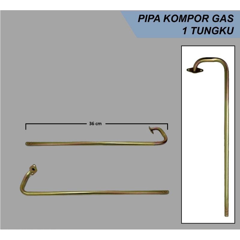 PIPA INLET 1 TUNGKU SELANG BESI KOMPOR GAS 1 TUNGKU CINA RRT