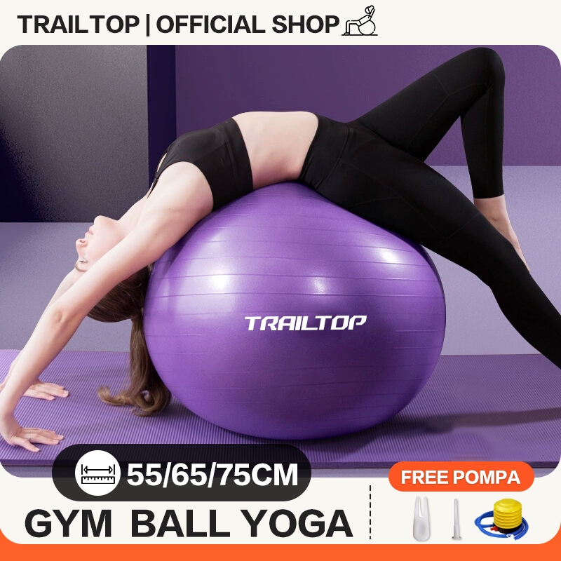 TrailTop Gym Ball Free Pompa Gym Ball Ibu Hamil 65/75cm Bola Yoga Alat Olahraga