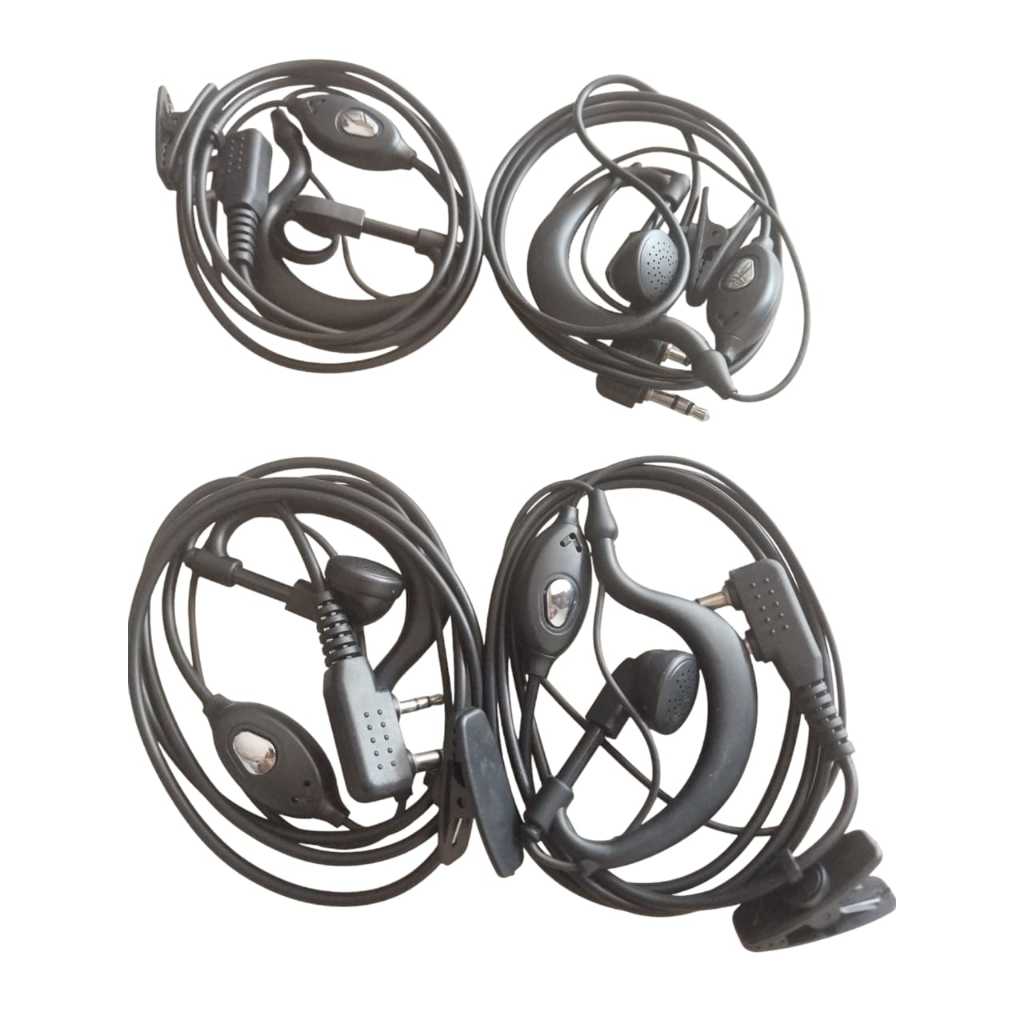 HEADSET BIASA EKSTRA MIC RADIO KOMUNIKASI HT CINA