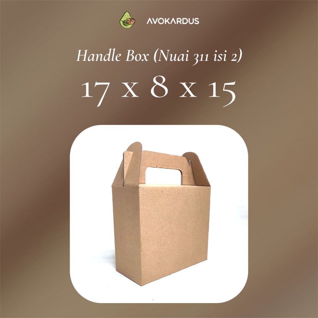 

Gable Box / Handle Box 17x8X15/Box Toples/ Box Hampers / Gift/ Corrugated Coklat