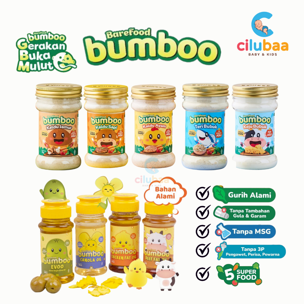 

BUMBOO Kaldu Anak MPASI - No MSG Kaldu BB Booster Penambah Berat Badan Anti GTM Bubur Bayi