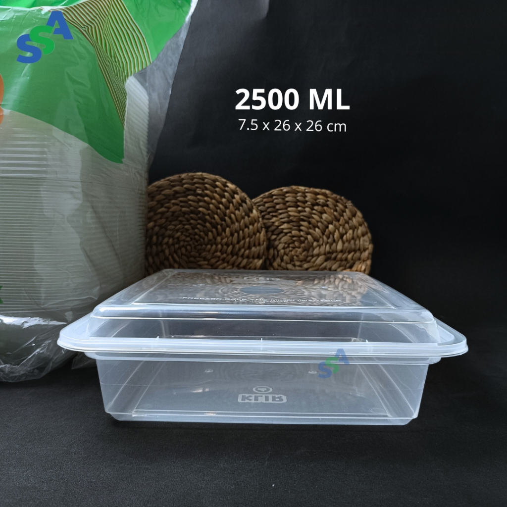 THINWALL KLIR KOTAK 2500 ML ISI 25 PCS / THINWALL KOTAK BESAR