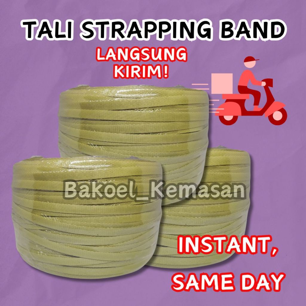 

[khusus INSTANT / GOJEK] Tali Strapping Packing Barang 12mm / Tali Klem MURAH 15mm