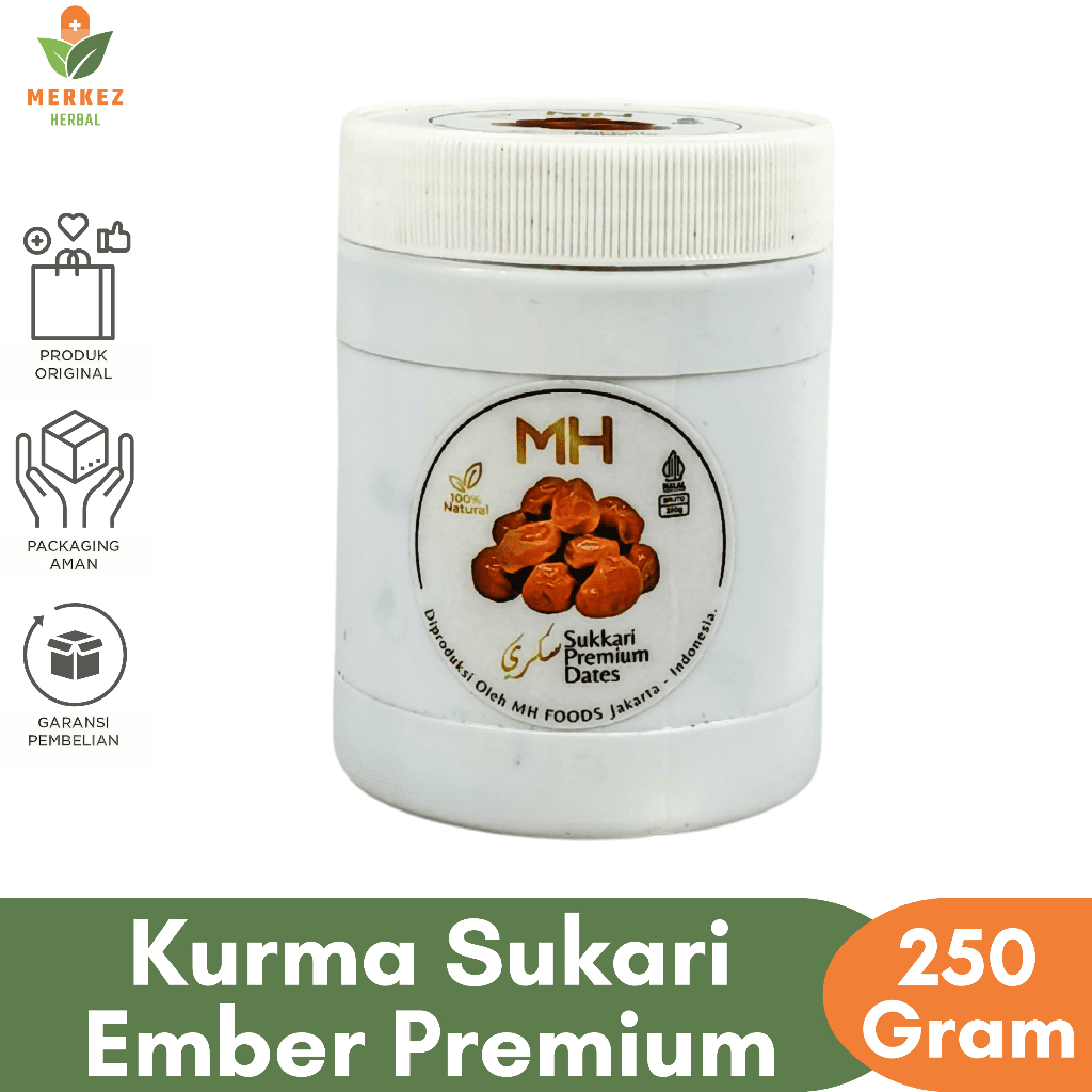 

Kurma Sukari al qassim Madu Ember 250 Gram Grade A Premium | Kurma Sukkari Oleh Oleh Haji dan Umroh