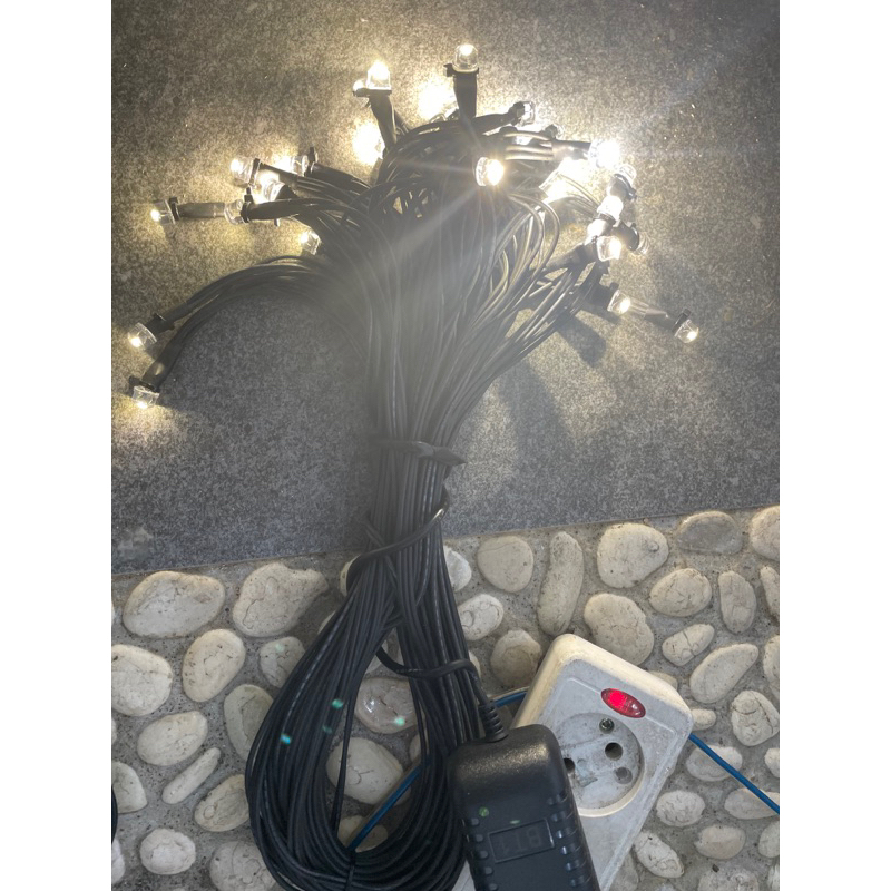 Lampu LED seribu bintang DC warna watwit/kuning20meter