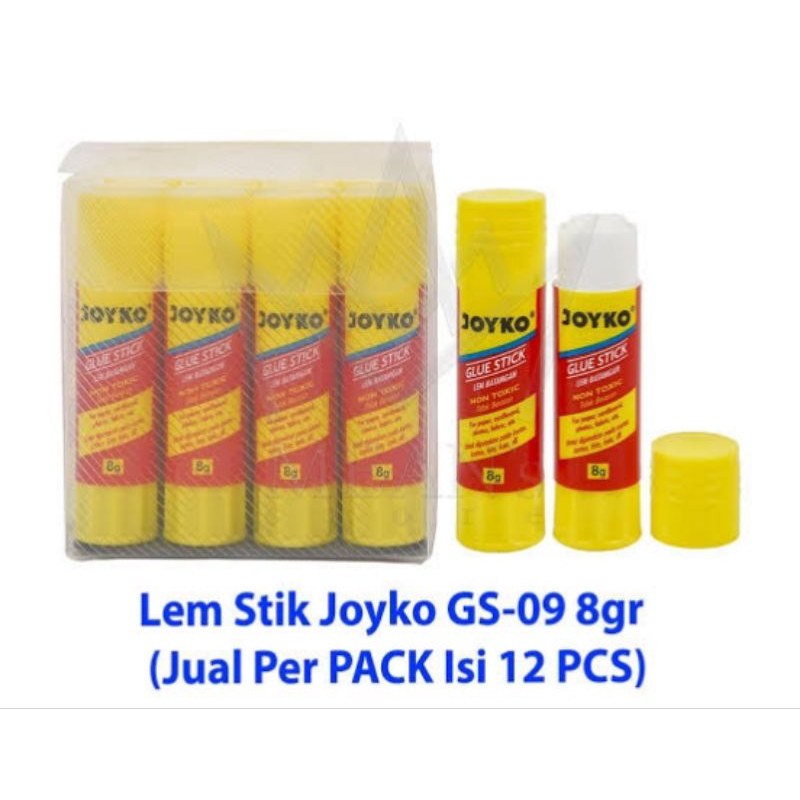 

glue stick 8gram joyko 1box isi 12pcs GS-09