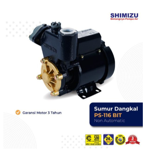 Pompa air shimizu NON AUTO PS 116 BIT / sumur dangkal
