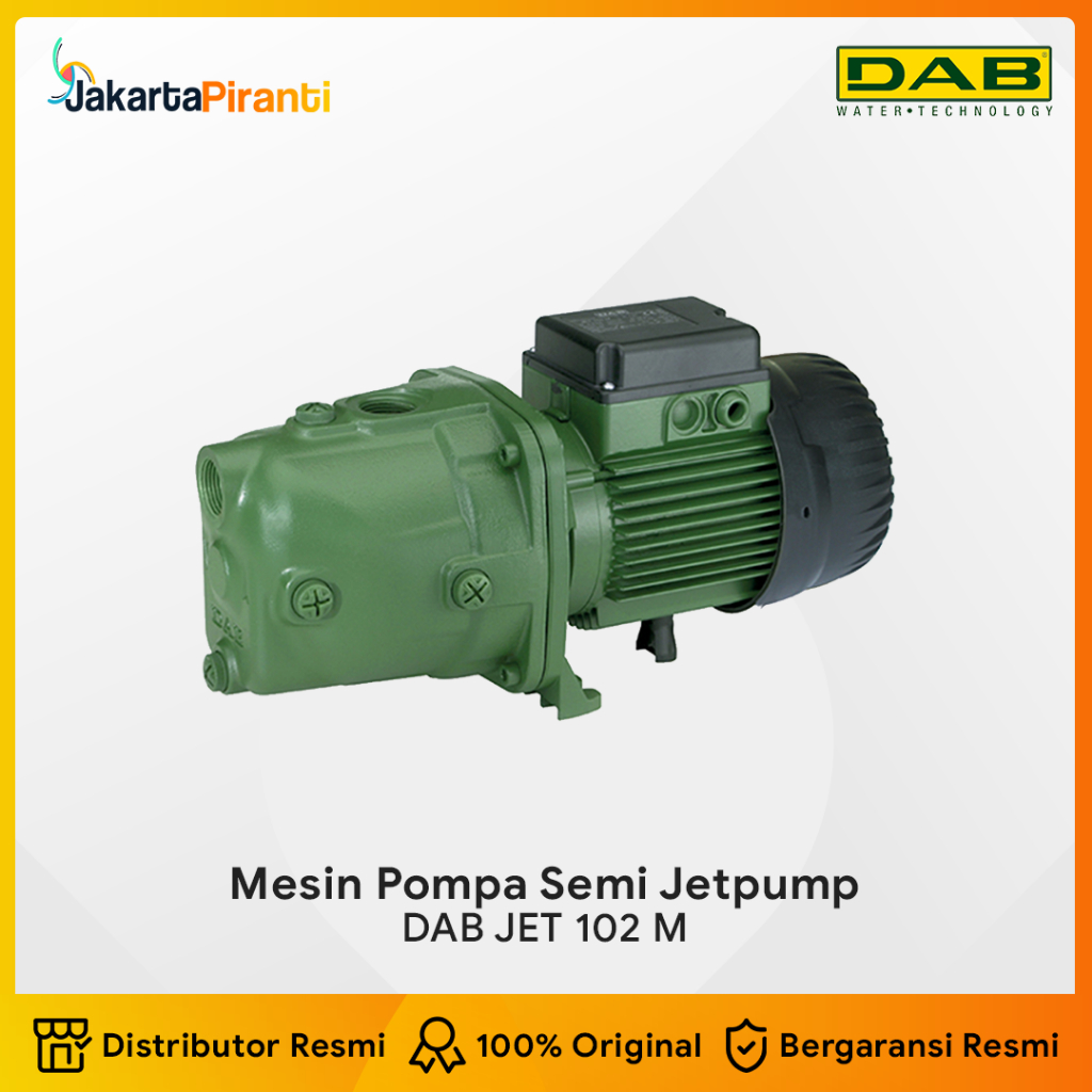 Mesin Pompa Air Semi Jetpump DAB JET 102 M - Pompa Semijet DAB Original | DAB POMPA AIR SEMI JET PUM