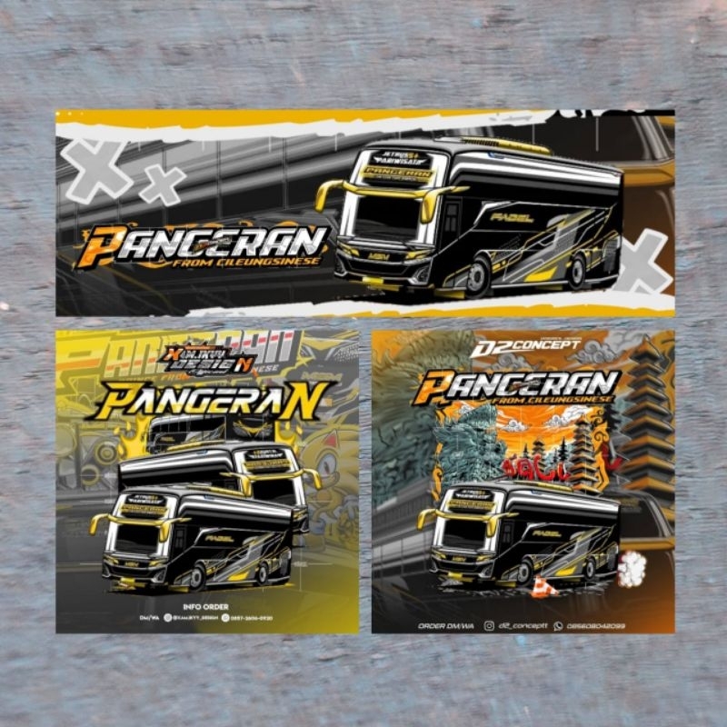 Stiker bus PANGERAN isi 3 stiker bis bus msm Asyrof fadel pangeran