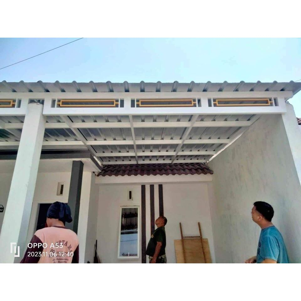 Kanopi spandek rangka custom