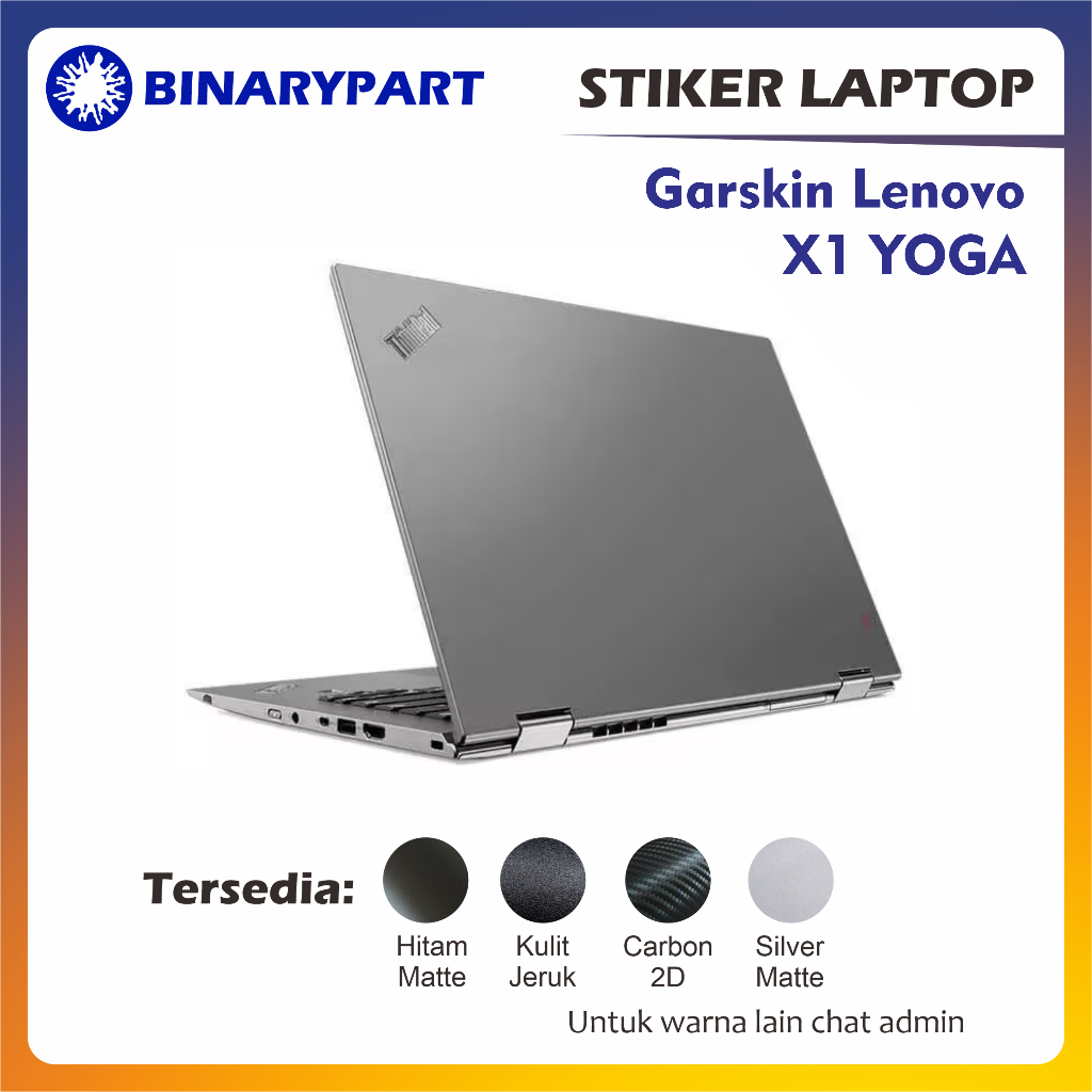 GARSKIN - Stiker Laptop Lenovo Thinkpad X1 YOGA Series - X1 YOGA GEN 1 / GEN 2 / GEN 3 / GEN 4 / GEN