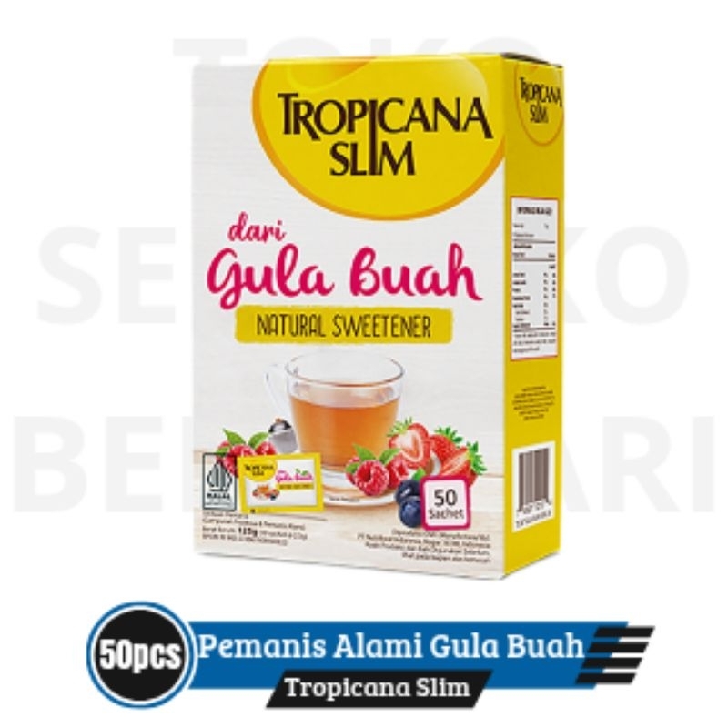 

Tropicana Slim Pemanis Alami Gula Buah 50 sachet