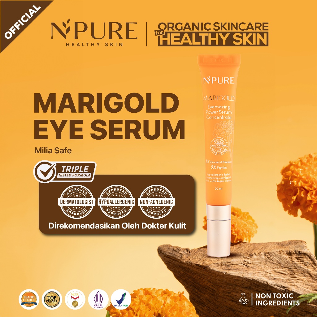 NPURE Eye Serum / Marigold / Eyemazing Power Serum Concentrate/ Krim Mata / Anti Mata Hitam Panda / 