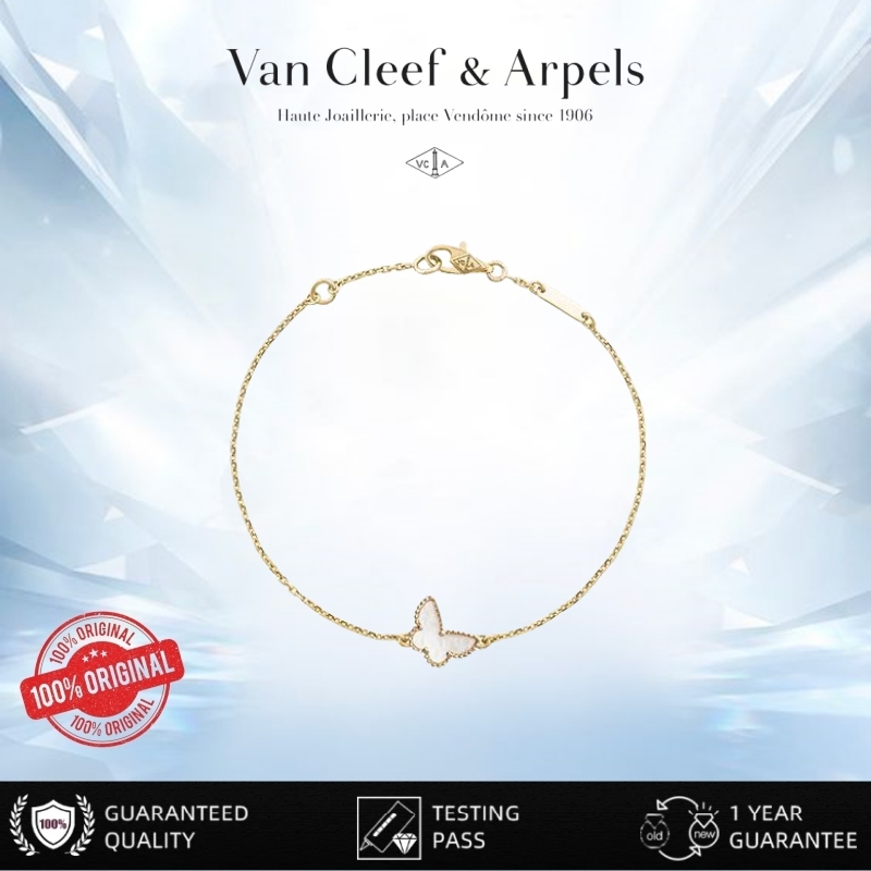 【✅100%original】Gelang Van Cleef & Arpels/Gelang Kupu-kupu Van Cleef & Arpels/Gelang Emas 18K/Gelang 