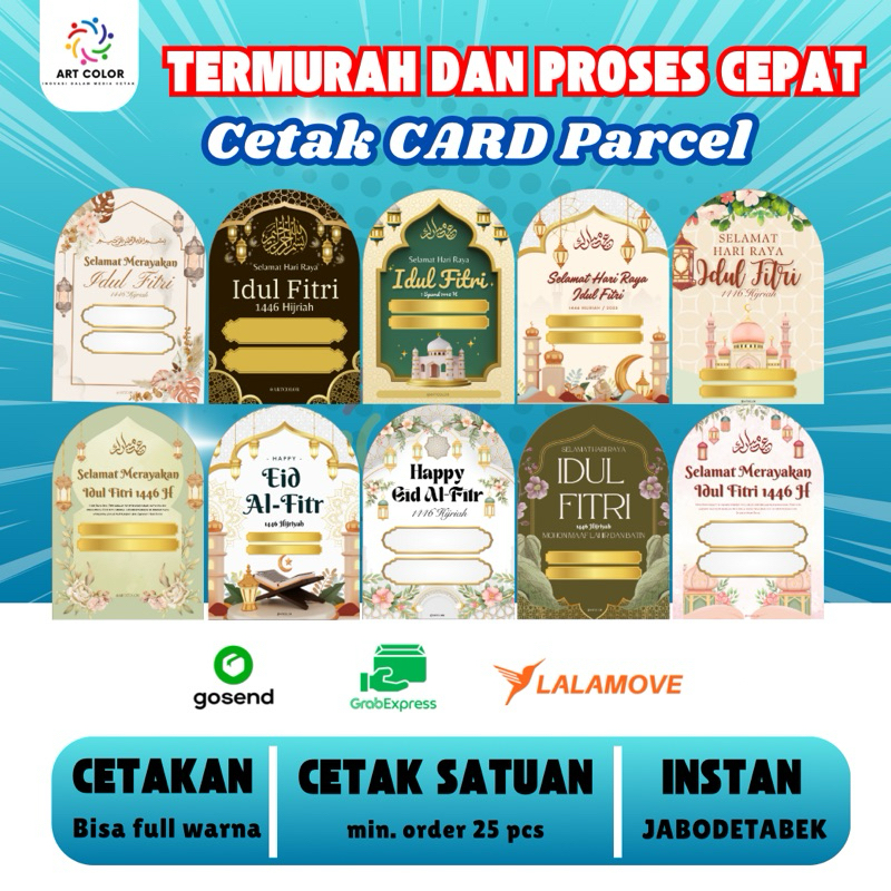 Hang Tag Parcel/Hang Tag estetik/Card tag parcel/tag parcel/tag hampers lebaran/ucapan idul fitri 20