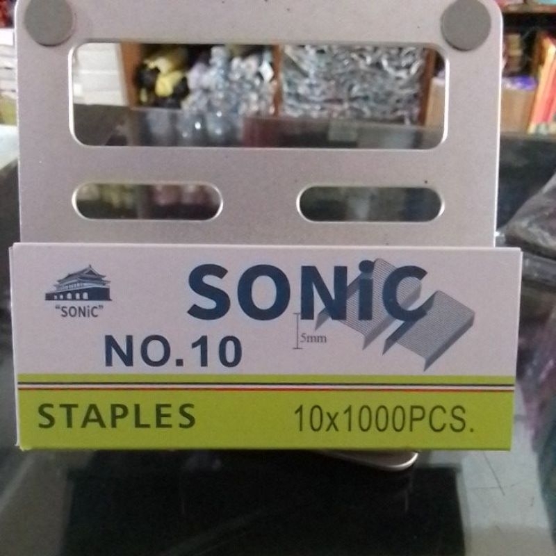 

ISI STAPLES NO 10 SONIC PER PACK ISI 10×1000pcs