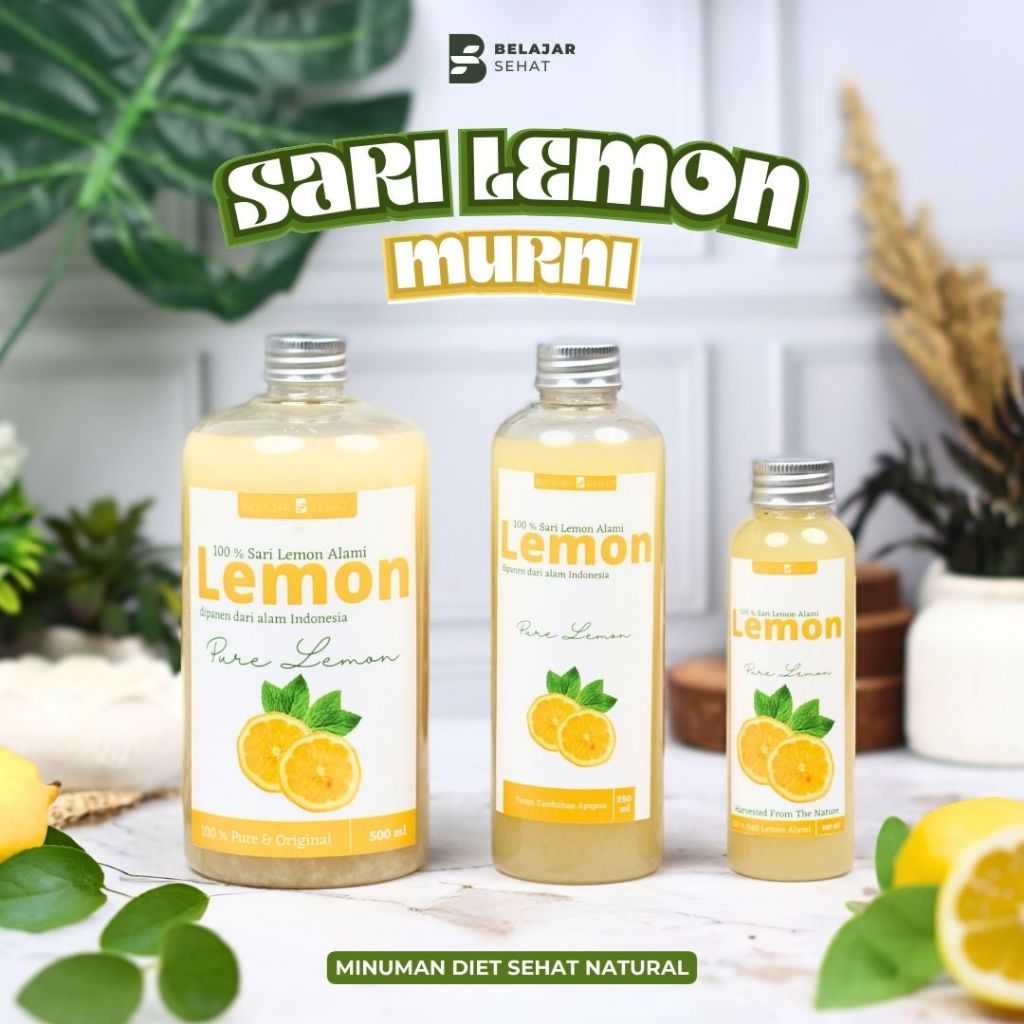 

Belajar Sehat Sari Lemon Alami 500Ml - Diet Natural Minuman Sehat Tanpa Pengawet - Healthy Drink Pure Lemon 100%