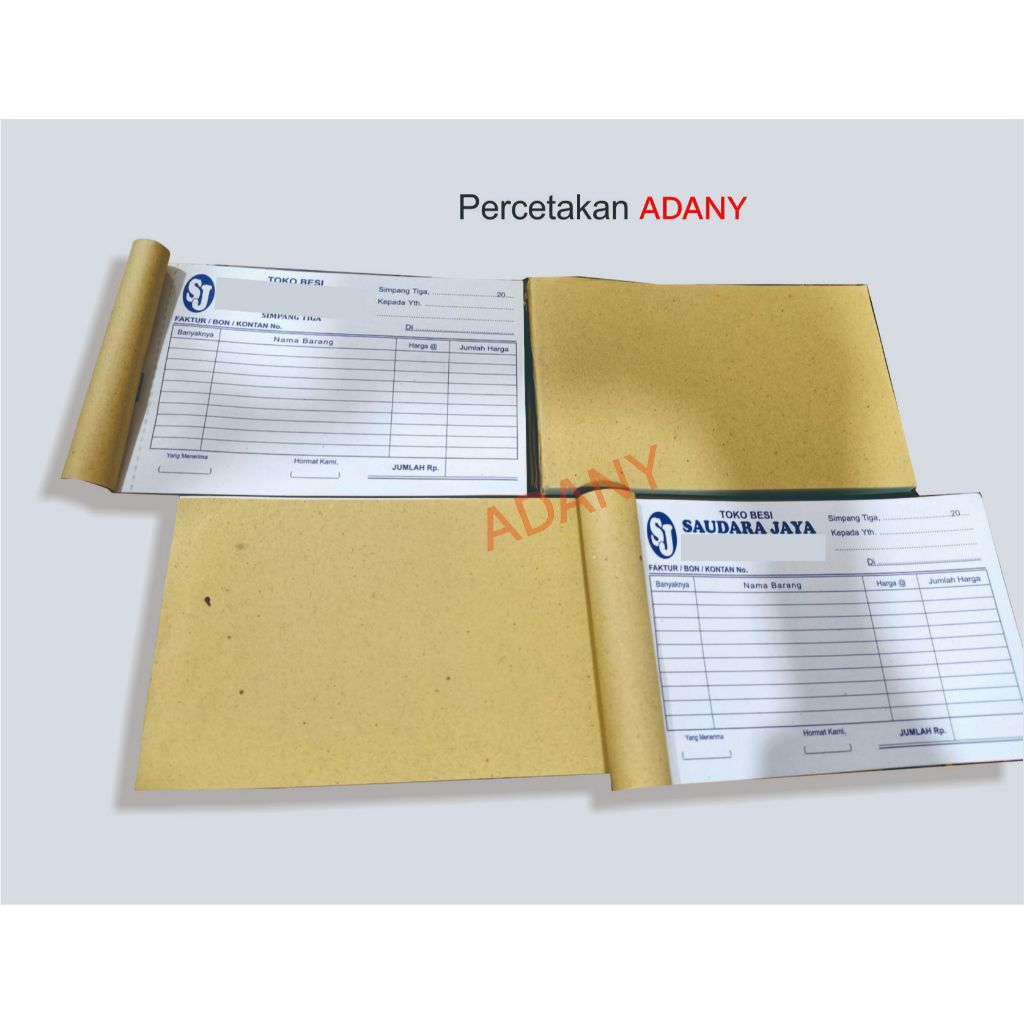 

CETAK CUSTOM NOTA/BON/FAKTUR NCR