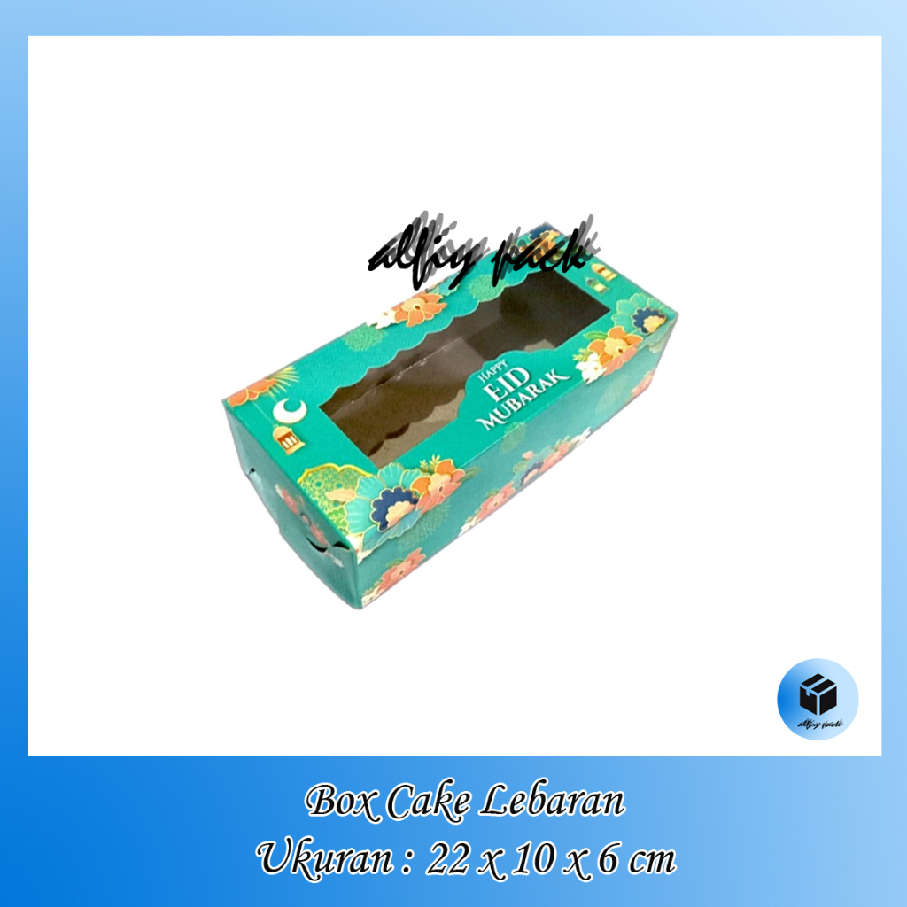 

1pack isi 10pcs BOX BROWNIES CAKE LEBARAN 22X10X6 CM DUS KUE JENDELA LAMINASI KOTAK BOLU IDUL FITRI