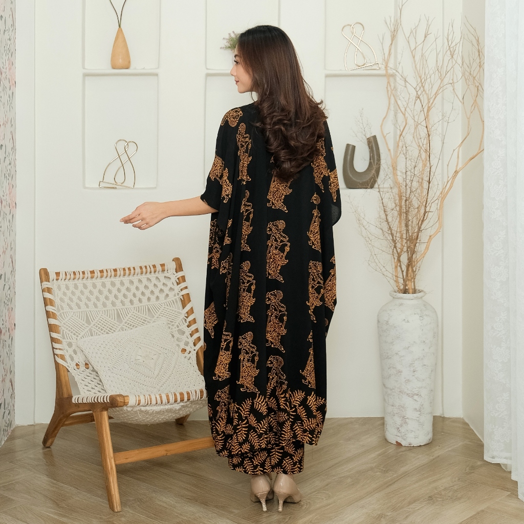 ANDIN Set Outer Lace dan Rok Lilit Batik Wayang