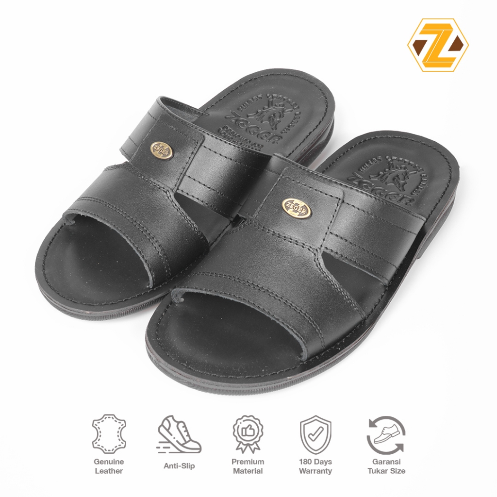Zeger Sandal Kulit Pria - P 399