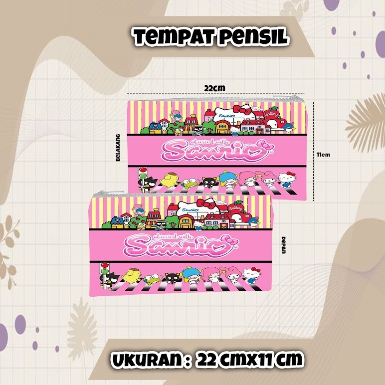 

Tempat Pensil Karakter Kartun Lucu SANRIO Untuk Semua Acara Ukuran 21x11cm