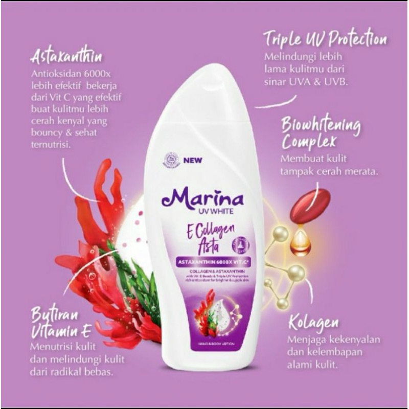 Marina UV white E Collagen Asta Lotion