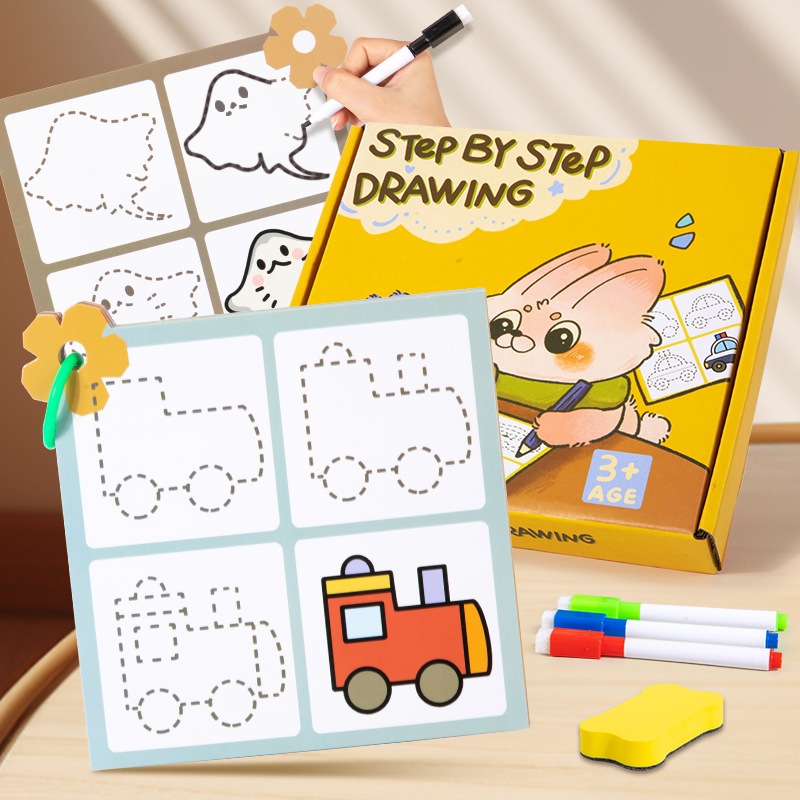 

Step by Step Drawing Book Buku Edukasi Anak Activity Magic Book Wipe dan Clean Symmetrical Drawing Buku Gambar Reusable