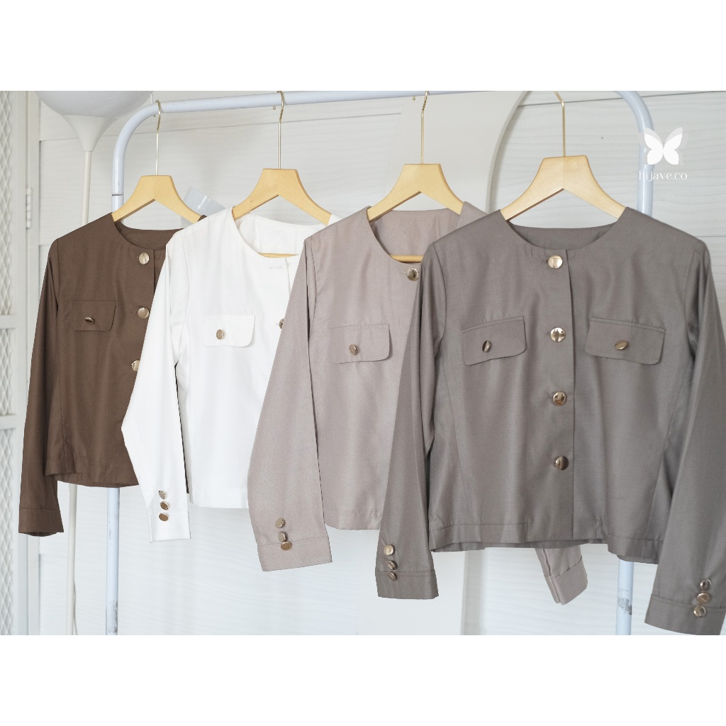 FREE HIJAB [NEW] HIJAVE.CO Valerie Outer Wanita / Outer Basic Wanita / Blazer Kantor Wanita / Outer 