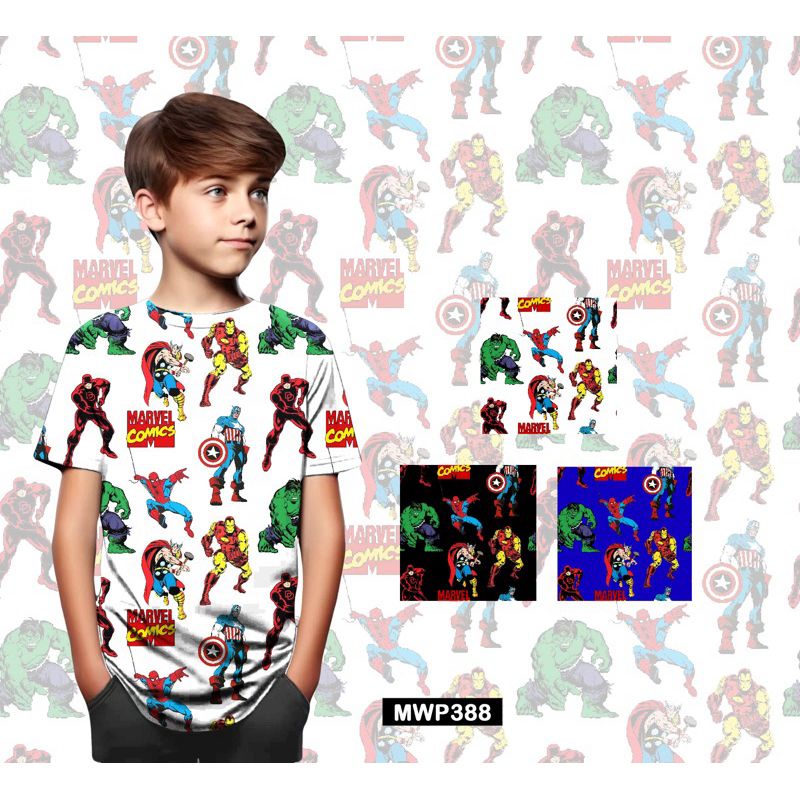 Baju anak Kaos anak Marvel Full print