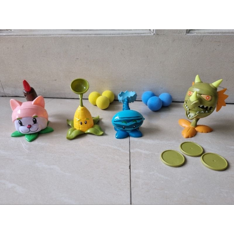 mainan anak plant vs zombie 2 action figure figurine PVZ plants versus zombies cattail snapdragon wi