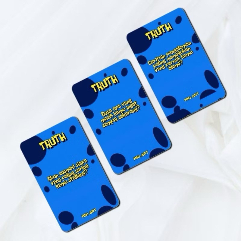 Kartu permainan Truth or Dare  50pcs kartu permainan seru seruan bareng teman
