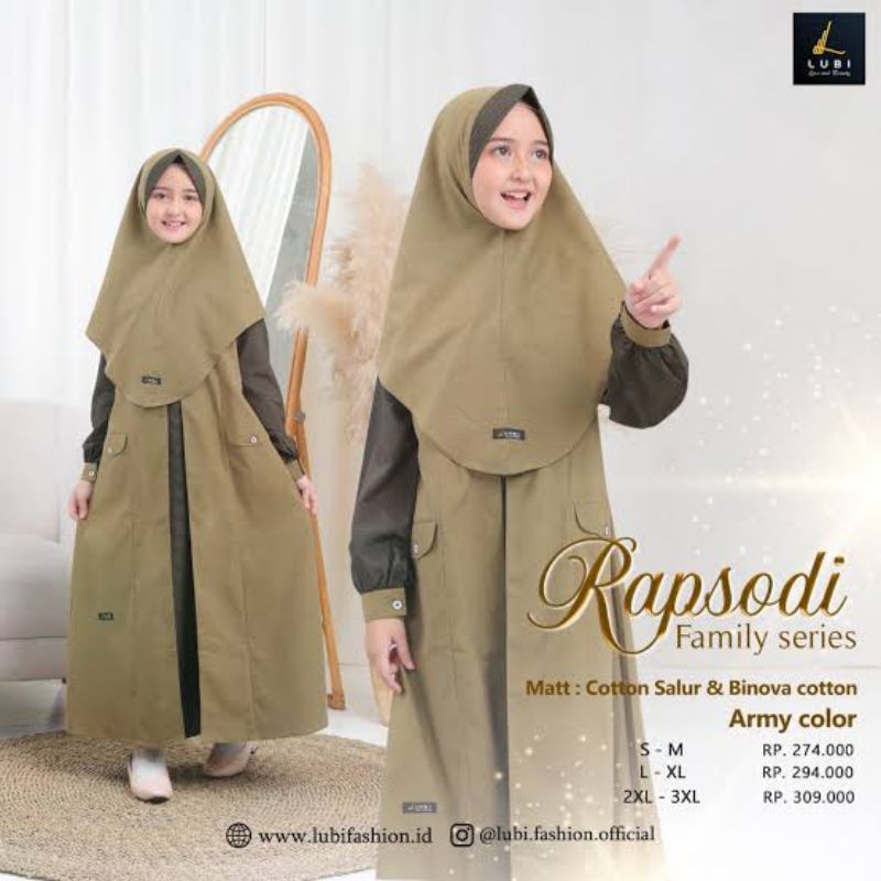 gamis anak rapsodi army L